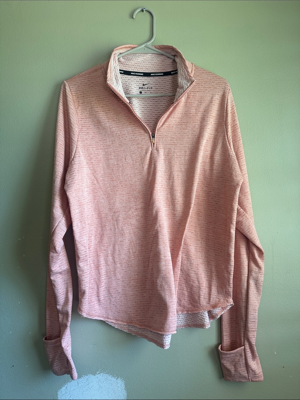 Nike Light Pink Heather Half-Zip Sweater